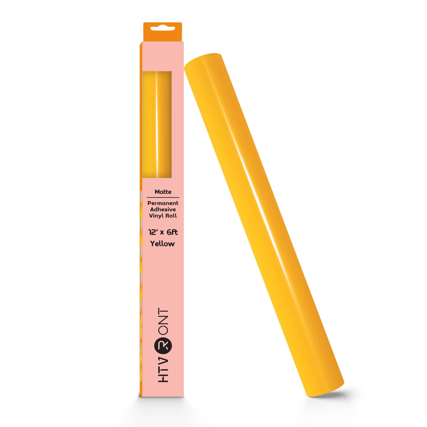 HTVRONT Permanent Vinyl Glossy-12" x 6FT Adhesive Vinyl Roll for Cutting Machine, Signs, Scrap Booking, Craft, Die Cutters-Yellow