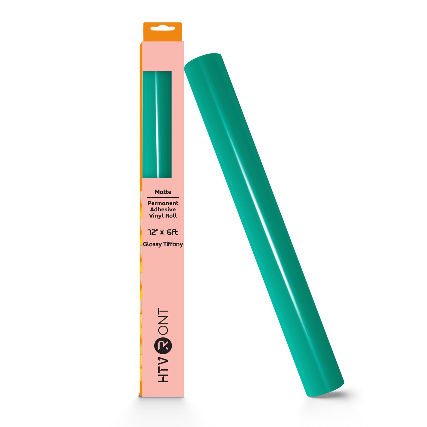 HTVRONT Permanent Vinyl Glossy-12" x 6FT Adhesive Vinyl Roll for Cutting Machine, Signs, Scrap Booking, Craft, Die Cutters-Turquoise Blue