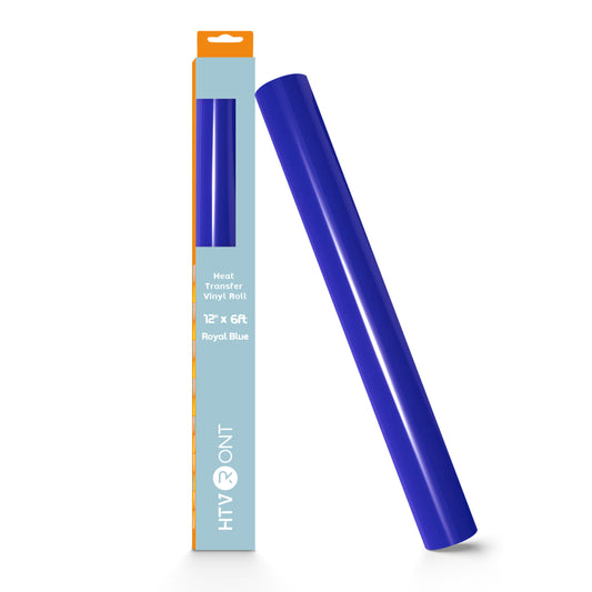 HTVRONT Heat Transfer Vinyl-12" x 6ft for Shirts, Iron on Vinyl for All Cutting Machine - Easy to Cut & Weed for Heat Transfer Design  Royal blue