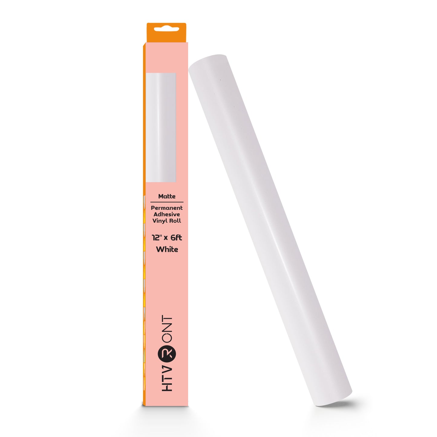 HTVRONT Permanent Vinyl Matte - 12" x 6FT Adhesive Vinyl Roll for Cutting Machine, Signs, Scrapbooking, Craft, Die Cutters-White