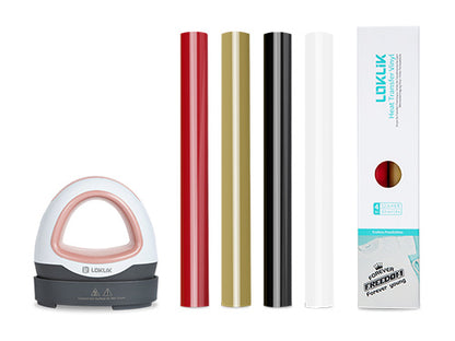 LOKLiK ImPress™ Mini Heat Press Starter Bundle - Romance Pink