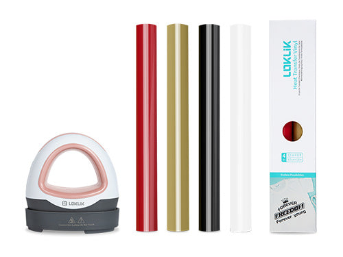LOKLiK ImPress™ Mini Heat Press Starter Bundle - Romance Pink