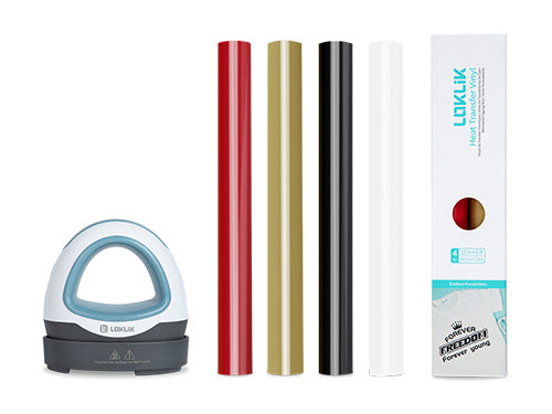LOKLiK ImPress™ Mini Heat Press Starter Bundle - Denim Blue